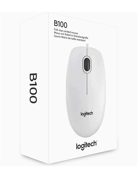 Мышь Logitech B100, Белый