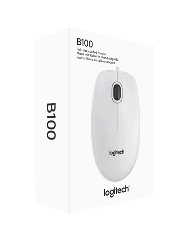 Mouse Logitech B100, Alb