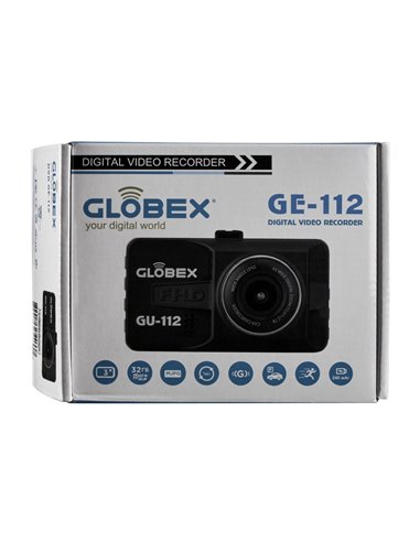 Автомобильный видеорегистратор Globex GE-112, Full-HD 1080P, Чёрный