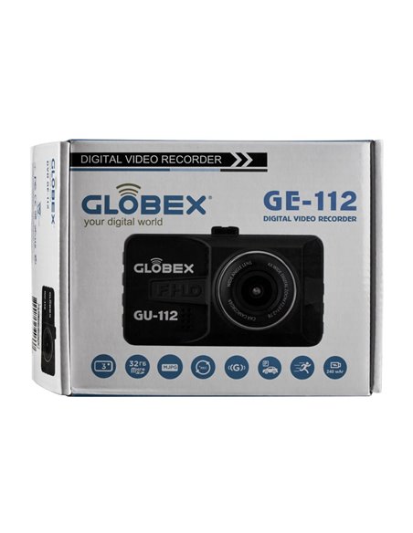 Cameră auto DVR Globex GE-112, Full-HD 1080P, Negru