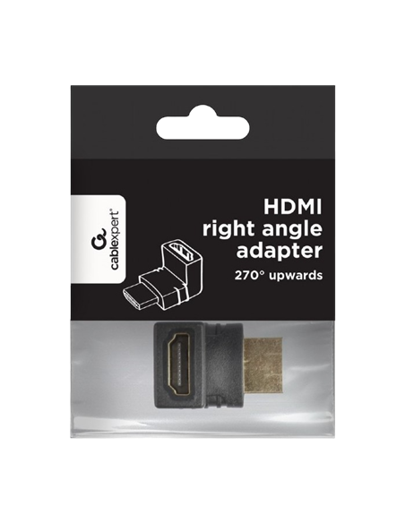 Видеоадаптер Cablexpert A-HDMI270-FML, HDMI (M) - HDMI (F), Чёрный