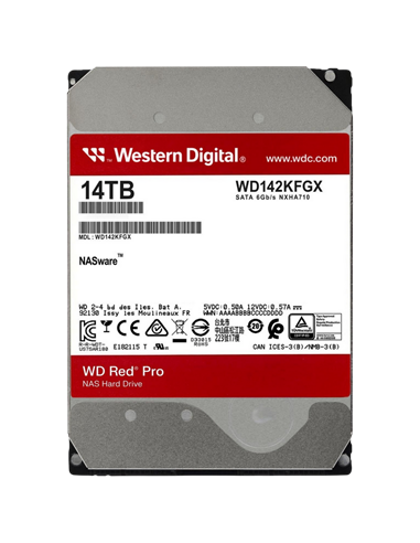 Жесткий диск Western Digital WD Red Pro, 3.5", 14 ТБ <WD142KFGX>
