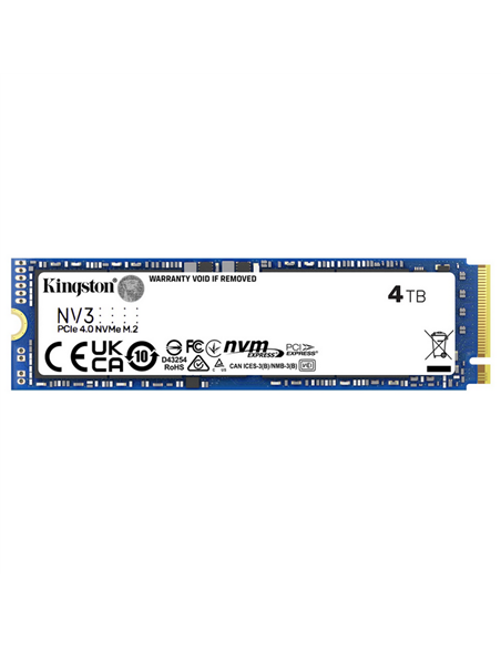 Накопитель SSD Kingston NV3, 4096Гб, SNV3S/4000G