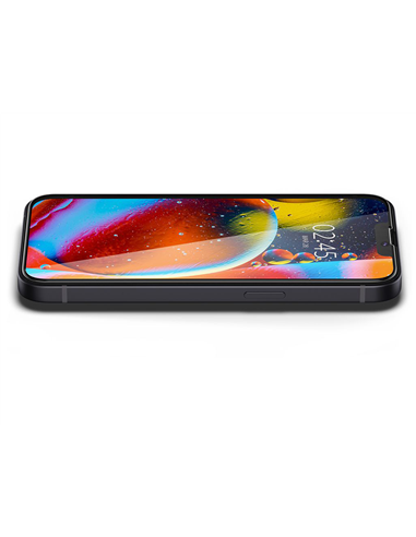 Защитное стекло Spigen iPhone 14 Plus, Glass FC, Чёрный