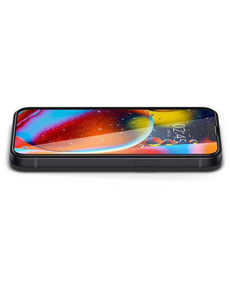 Защитное стекло Spigen iPhone 14 Plus, Glass FC, Чёрный