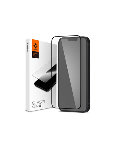 Защитное стекло Spigen iPhone 14 Plus, Glass FC, Чёрный