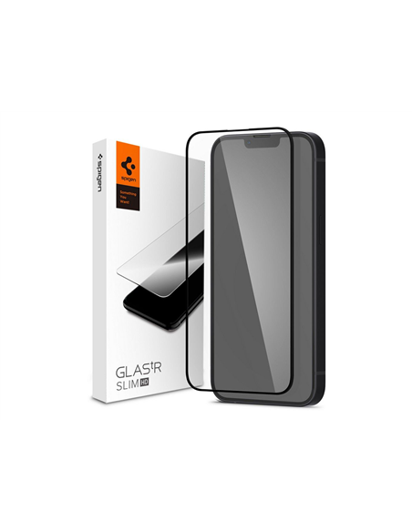 Защитное стекло Spigen iPhone 14 Plus, Glass FC, Чёрный