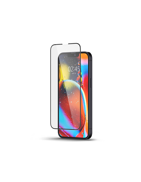 Защитное стекло Spigen iPhone 14 Plus, Glass FC, Чёрный
