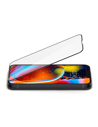 Защитное стекло Spigen iPhone 14 Plus, Glass FC, Чёрный