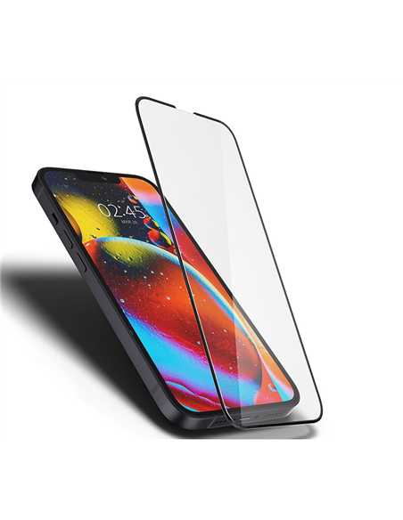 Защитное стекло Spigen iPhone 14 Plus, Glass FC, Чёрный