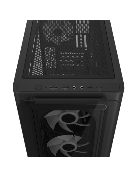 Carcasă PC ASUS A23 PLUS TG ARGB, Mini-Tower, Negru