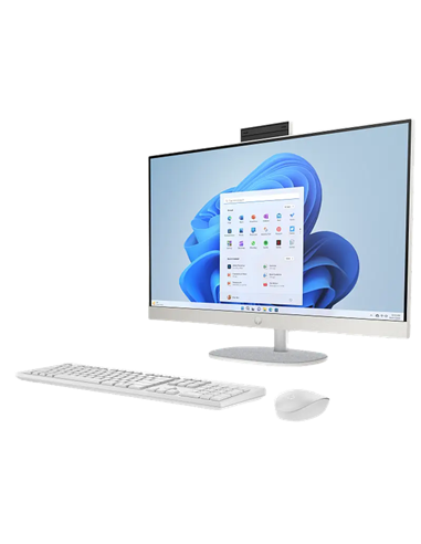 Computer All-in-One HP 27-cr1031ci, 27", Intel Core Ultra 7 155U, 16GB/512GB, FreeDOS, Shell White