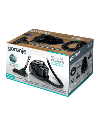 Пылесос Gorenje VCEA03GALBKCY, Чёрный
