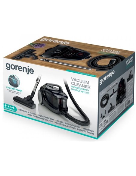Пылесос Gorenje VCEA03GALBKCY, Чёрный