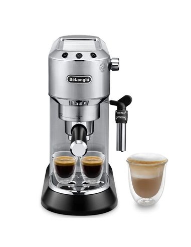 Кофеварка рожковая DeLonghi Dedica Pump Espresso, 1300Вт, Серебристый