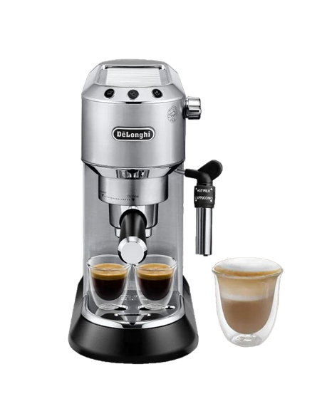 Cafetiera manuala DeLonghi Dedica Pump Espresso, 1300W, Argintiu