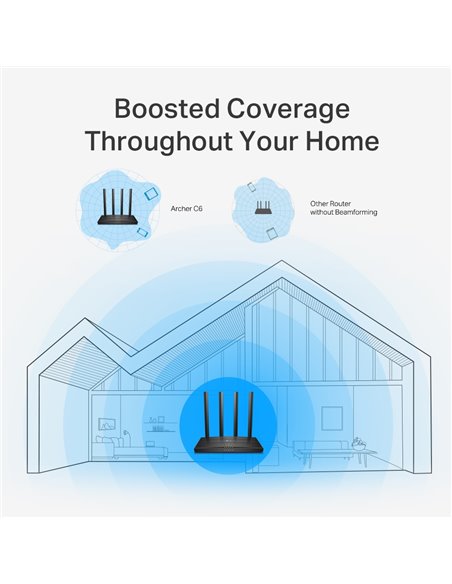 Беспроводной маршрутизатор TP-LINK Archer C6, Чёрный