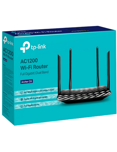 Router fără fir TP-LINK Archer C6, Negru