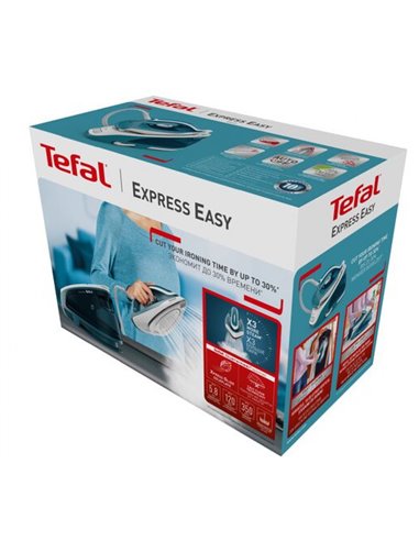 Fier de călcat cu generator de abur Tefal SV6131E0, 2200W, Albastru deschis