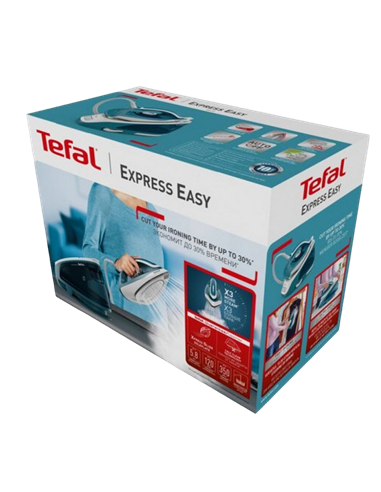 Fier de călcat cu generator de abur Tefal SV6131E0, 2200W, Albastru deschis