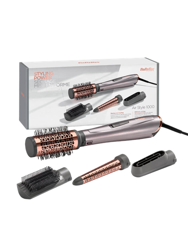 Фен-щётка BaByliss Air Style AS136E, 1000Вт, Серый