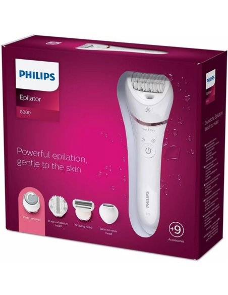 Epilator PHILIPS BRE740/10, Alb