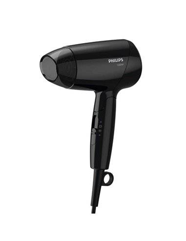 Uscător de păr compact Philips EssentialCare BHC010/10, 1200 W, Negru