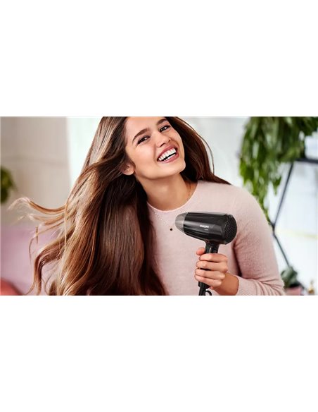 Компактный фен Philips EssentialCare BHC010/10, 1200 Вт, Чёрный