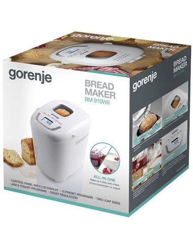 Mașină de pâine Gorenje BM910WII, Alb