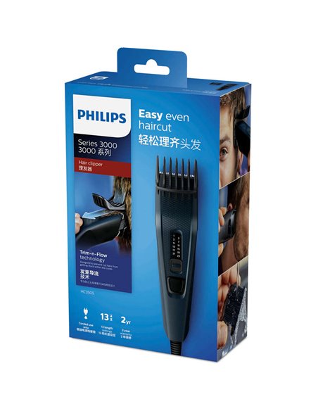 Машинка для стрижки Philips Series 3000 HC3505/15, Синий | Чёрный