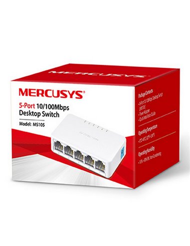 Switch de rețea MERCUSYS MS105, 5x 10/100 Mbps
