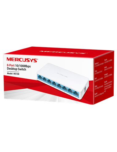 Сетевой коммутатор MERCUSYS MS108, 8x 10/100 Мбит/с