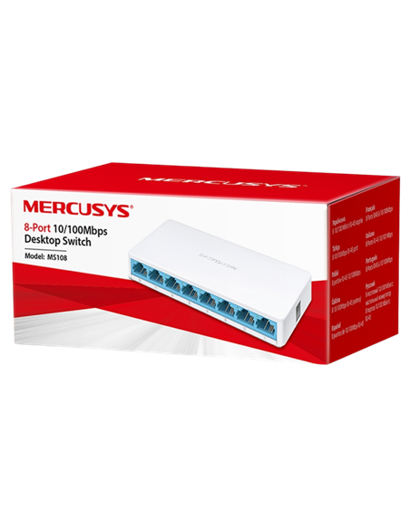 Сетевой коммутатор MERCUSYS MS108, 8x 10/100 Мбит/с