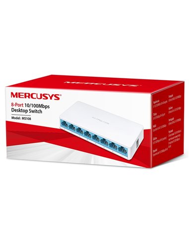 Switch de rețea MERCUSYS MS108, 8x 10/100 Mbps