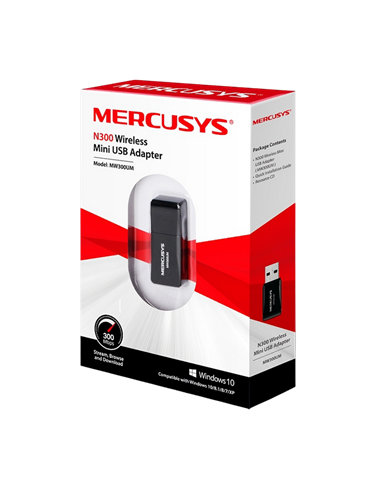USB Aдаптер MERCUSYS MW300UM, Чёрный