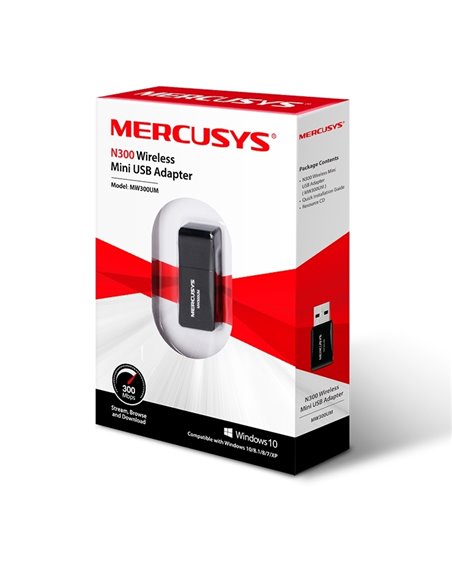 USB Aдаптер MERCUSYS MW300UM, Чёрный