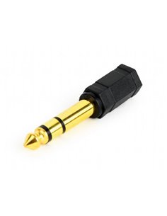 Аудио адаптер Cablexpert A-6.35M-3.5F, 6.35mm 3-pin (M) - 3.5mm 3-pin (F), Чёрный 2