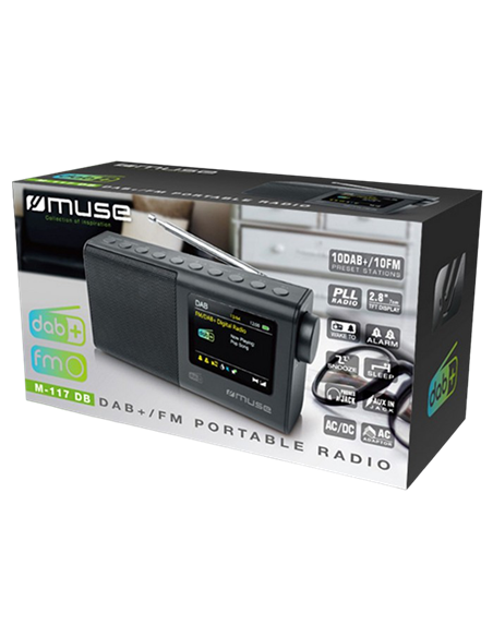 Radio portabil MUSE M-117 DB, Negru