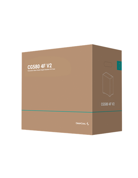 Компьютерный корпус Deepcool CG580 4F V2, Midi-Tower, Без блока питания, Чёрный
