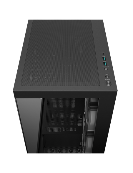 Компьютерный корпус Deepcool CG580 4F V2, Midi-Tower, Без блока питания, Чёрный