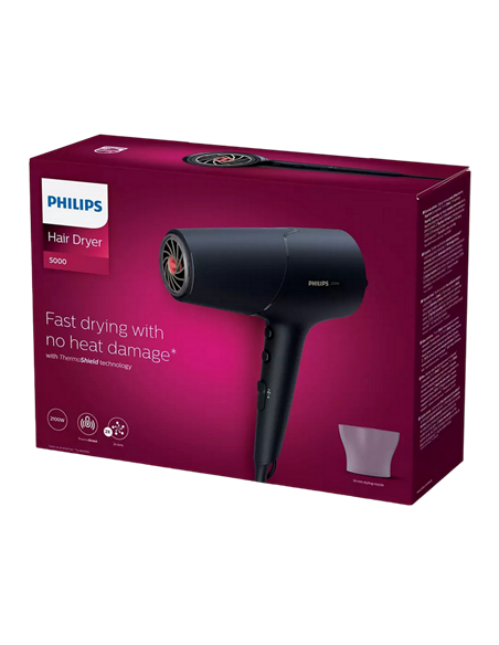 Uscător de păr Philips BHD504/00, 2100 W, Negru