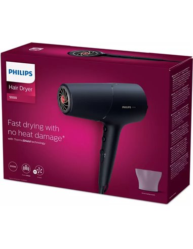 Uscător de păr Philips BHD504/00, 2100 W, Negru