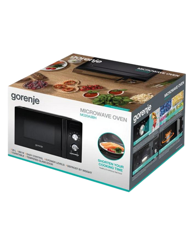 Cuptor cu microunde Gorenje MO20A3BH, Negru