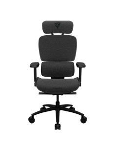 Scaun de birou ThunderX3 XTC Loft, Plasă Respirabilă, PU Piele, Gri inchis