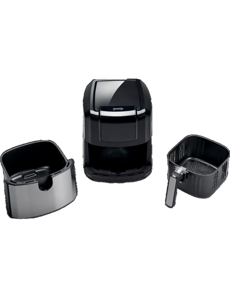 Friteuză cu aer cald Gorenje AF1700DB, Negru | Oțel inoxidabil