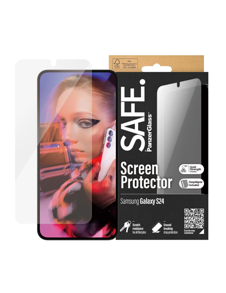 Sticlă de protecție PanzerGlass SAFE. Ultra-Wide Fit Samsung Galaxy S24, Transparent