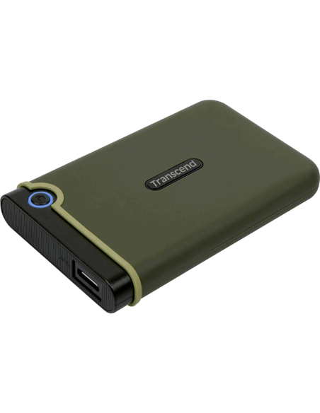 HDD portabil extern Transcend StoreJet 25M3G, 2 TB, Military Green (TS2TSJ25M3G)
