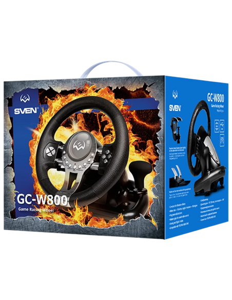 Игровой руль SVEN GC-W800, Чёрный