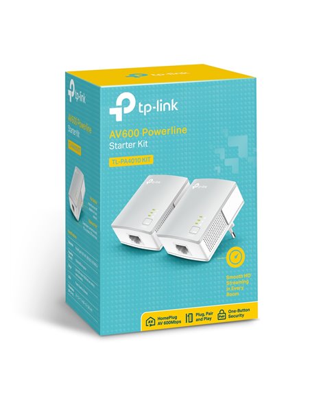 Powerline Adapter  TP-LINK TL-PA4010 KIT, AV600, 600 Mbps, Alb