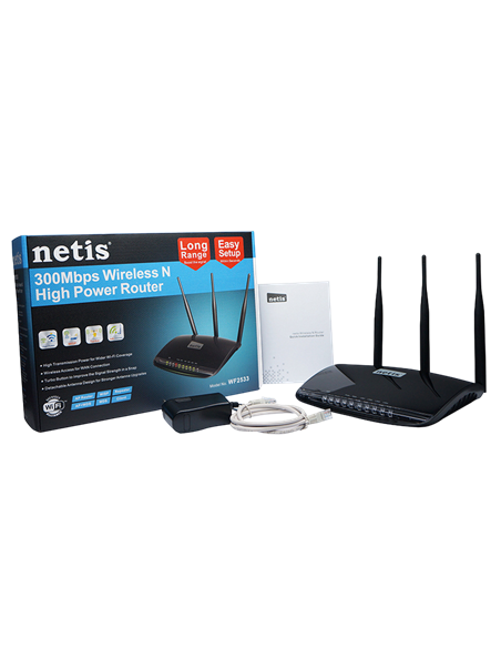 Router fără fir Netis WF2533, Negru